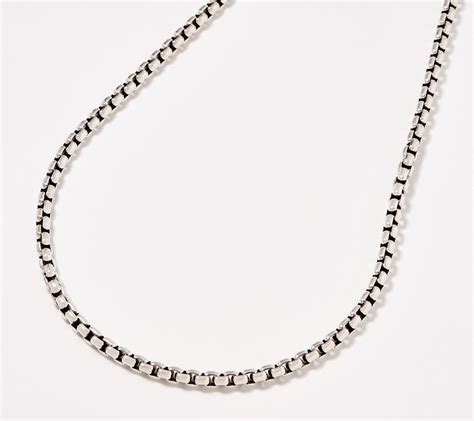 Jai Sterling Silver 53mm Box Chain 18 Necklace 493g