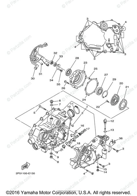 Yamaha Side By Side 2008 Oem Parts Diagram For Crankcase