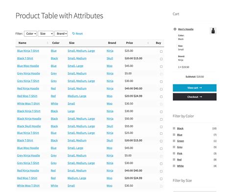 Woocommerce Product Table Bestselling Product Table Plugin