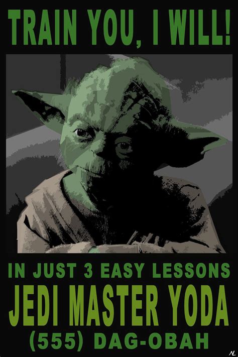 Star Wars Yoda Training Ad Pop Art Poster 11 X 17 1500 Via Etsy