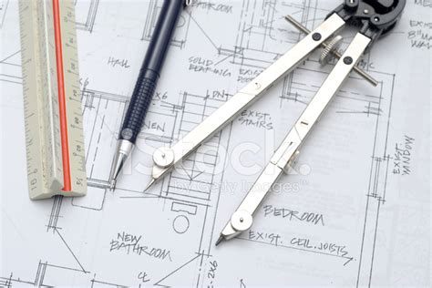 Architects Tools Stock Photo Royalty Free Freeimages