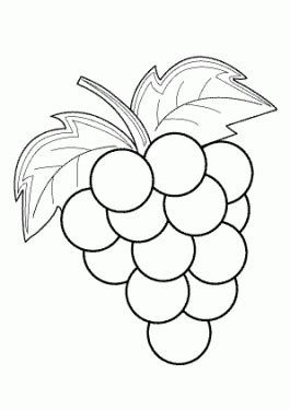 Fruits and vegetables coloring page with few details for kids. Fruits coloring pages for kids printable and online