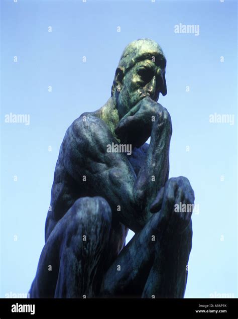 Thinker Statue ©auguste Rodin 1909 Rodin Museum Paris France Stock