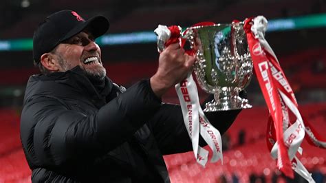 Watch Liverpool Legends Embrace As Dalglish And Klopp Celebrate Carabao Cup Win In Wembley
