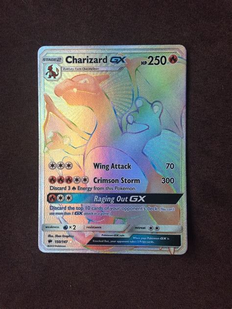 One of the biggest pokémon successes was the trading card game, which was published in 1996, and seemed to hook every child on the planet for a time. Very rare rainbow charizard GX | Pokemon, Pokemon trading card, Charizard