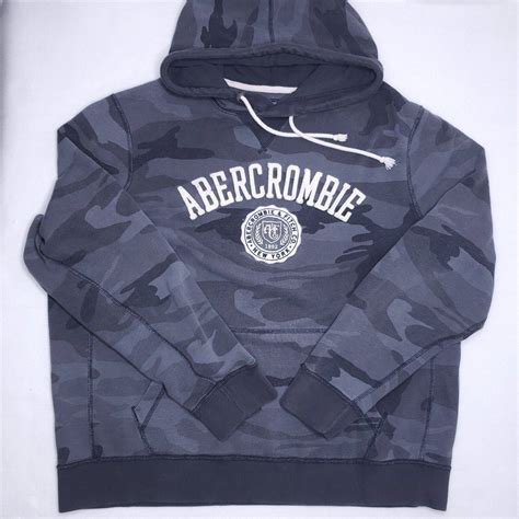 abercrombie and fitch abercrombie and fitch 90s y2k vintage hoodie xxl camouflage embroidered logo