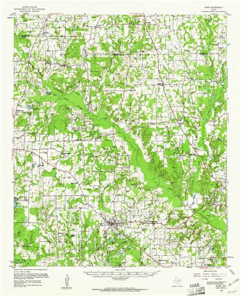 Alba Texas 1959 1961 Usgs Old Topo Map Reprint 15x15 Tx Quad 105574 Old Maps