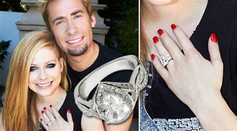 Avril Lavigne Shows Off The 17 Carat Diamond Ring That Her Husband Chad Kroeger Bought H
