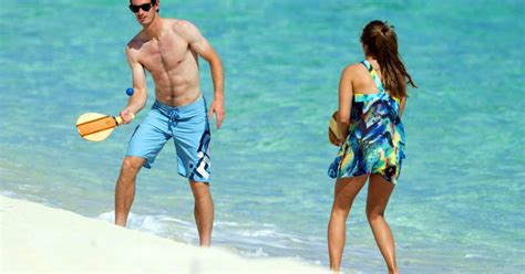 Andy Murray And Kim Sears Pictures Playing Tennis On Bahamas Beach