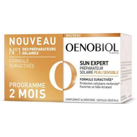 Oenobiol Sun Expert Peaux Sensibles 60 Capsules Prépare Et Protège La