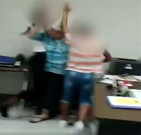 Student Wildly Slaps Teacher As Shes Caught Up In Classroom Brawl