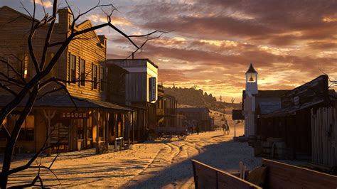 Old West Town Background