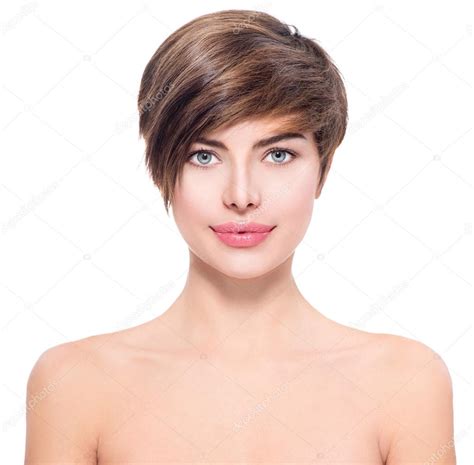 Woman With Short Hair Portrait Stock Photo Subbotina 74134807