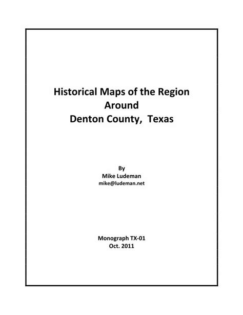 Pdf Historical Maps Of The Region Around Denton County Texas Maps