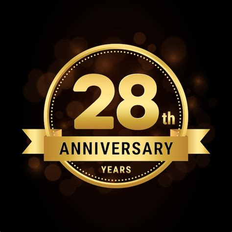 Premium Vector 28th Anniversary Anniversary Celebration Template