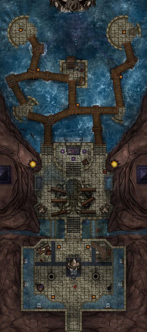 Art 20x45 The Krakens Throne Battle Map Battlemaps Fantasy