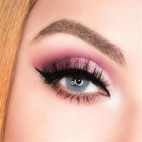Beautiful Pink Smokey Eye Makeup Blue Eye Makeup Pink Eye Makeup