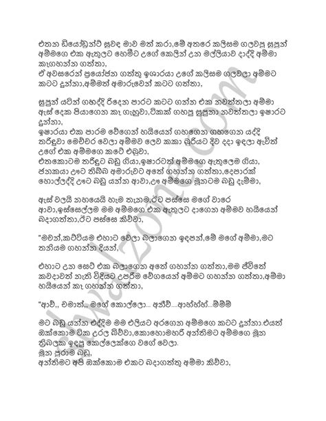 අම්මයිමමයිගාලුදහය Sinhala Wal Katha
