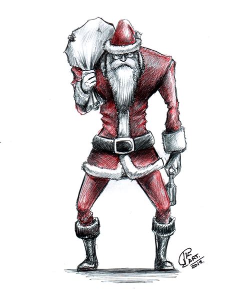 Santa Claus Sketch Por Juan K Dibujando