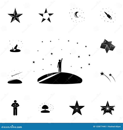 Man And Stars Icon Stars Icons Universal Set For Web And Mobile Stock