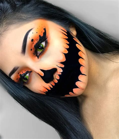 Creepy Pumpkin Halloween Makeup Halloween Makeup Diy Creepy