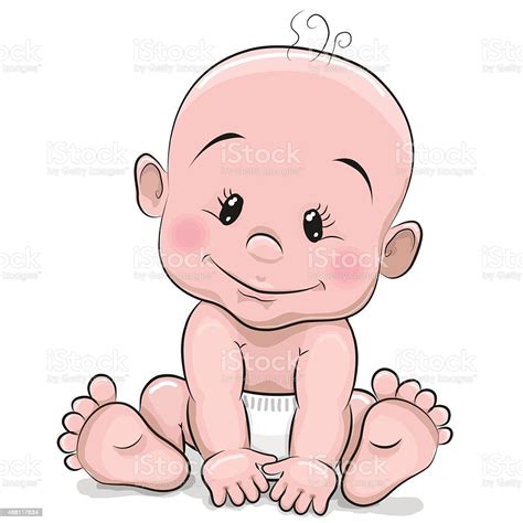 Cute Cartoon Baby Boy Stock Vector Art 488117634 Istock