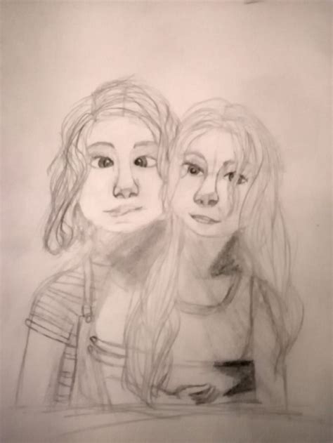 Sisters Love Pencil Drawing