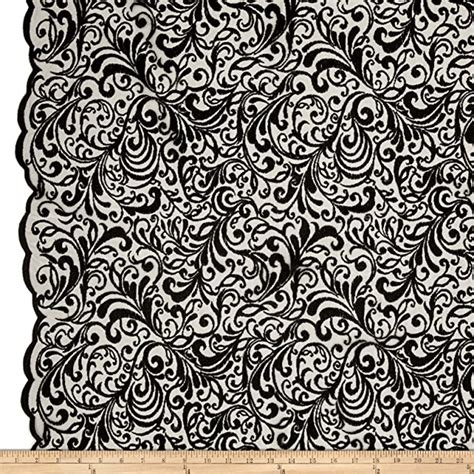 Telio Angelina Embroidery Mesh Lace Fabric By The Yard Black Amazon