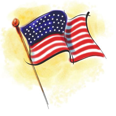 American Flag Cartoon Clipart Best