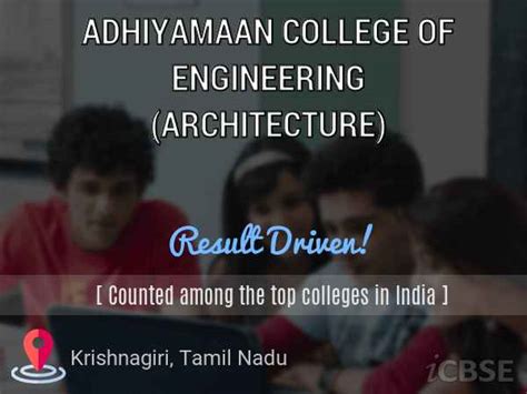 Adhiyamaan College Of Engineering Architecture Krishnagiri Address