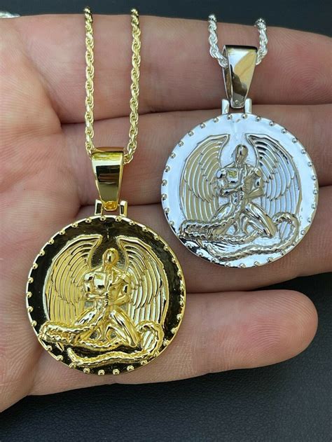 Real 925 Silver Gold Euphanasia Tupac 2pac Pendant Medallion Necklace