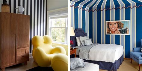 20 Chic Striped Walls Photos Of Rooms With Striped Walls