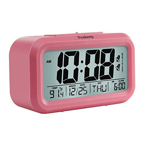 Peakeep Digital Alarm Clock With 2 Alarms For Weekdays Manual Snooze