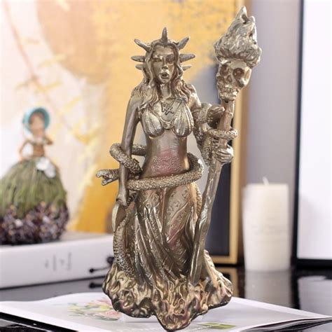 Greek Goddess White Sorceress Witchcraft Hecate Figurine Hekate