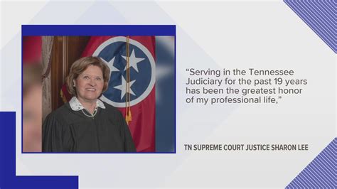 Tennessee Supreme Court Justice Sharon G Lee To Retire In August 2023