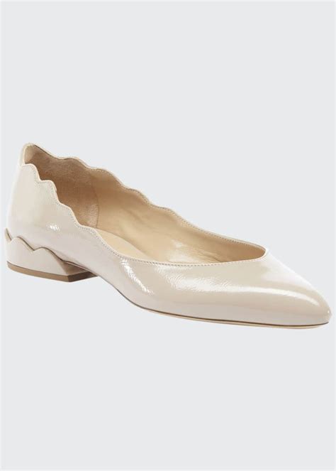 Chloe Laurena Scalloped Ballet Flats Bergdorf Goodman