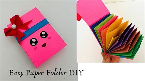 How To Make Mini Paper Folder Origami Folder For Kids Paper Crafts