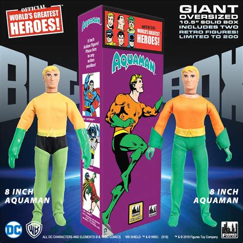 Dc Comics Oversized Box 8 Inch Figures Retro And Justice League Aquaman Figures Toy Company