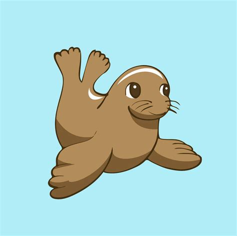 Cute Sea Lion Animal Cartoon Illustration 26321216 Vector Art At Vecteezy