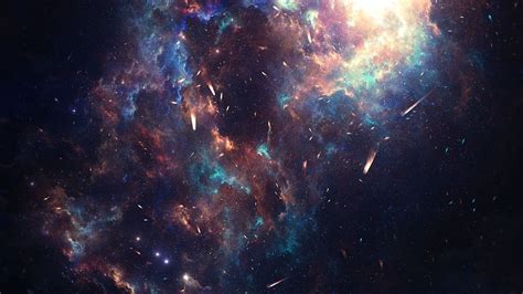 Download Wallpaper 1366x768 Nebula Galaxy Asteroids