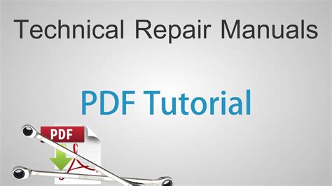 Technical Repair Manuals Adobe Reader Pdf Tutorial Youtube