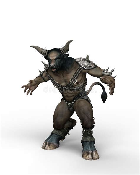 3d Illustration Of A Minotaur The Mythical Monster From Greek