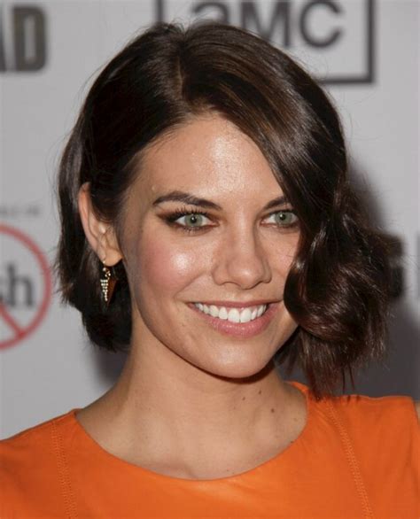 Lauren Cohan Neck Length Hair With Side Swept Bangs