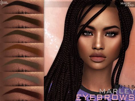 Sims 4 Marley Eyebrows N115 By Magichand The Sims Book