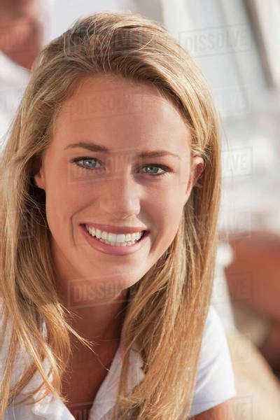 Smiling Caucasian Woman Stock Photo Dissolve