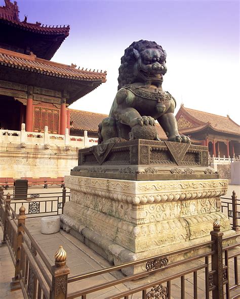Lion Statue Forbidden City Beijing China Asia Blog Unik