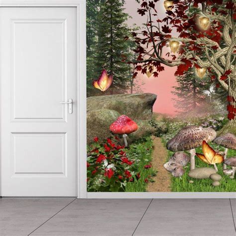 Enchanted Forest Fairy Wall Mural Wallpaper Enchanted Forest Mural