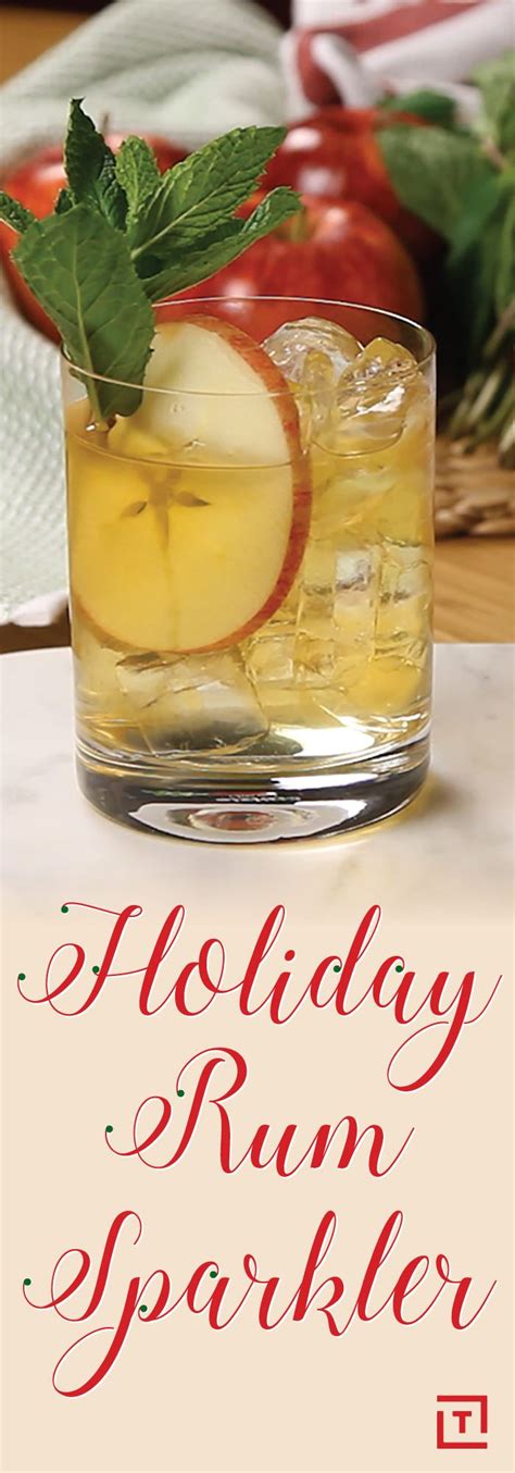 It's great for any occasion. Holiday Rum Sparkler | Recipe | Rum cocktail recipes, Cocktail party food, Cocktails for parties