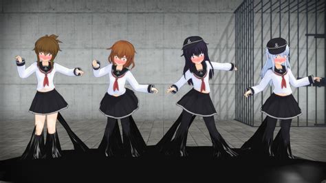 Stuck In Sticky Glue Trap For Mmd Akatsuki Class By Doltmeply On