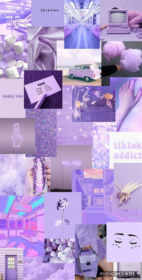 Light Purple Aesthetic Wallpaper Collage Bmp Extra